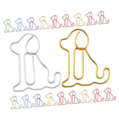Angoily 60 Stück Paperclip Lesezeichenbuchordner dackel büroklammern Hundepapier Bindeklammern in verschiedenen Größen Lebensmittelclip süße Büroklammern Papierklammern Papierclips Metall von Angoily