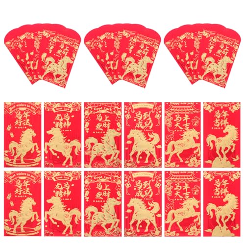 Angoily 60 Stück Rote Umschläge Jahr Des Pferdes Hong Bao mit Goldprägung Chinesische Glücksgeldumschläge für Neujahr Frühlingsfest Hochzeit Geburtstag Stabile Papierumschläge für Angoily 60 Stück Rote Umschläge Jahr Des Pferdes Hong Bao mit Goldprägung Chinesische Glücksgeldumschläge für Neujahr Frühlingsfest Hochzeit Geburtstag Stabile Papierumschläge für von Angoily