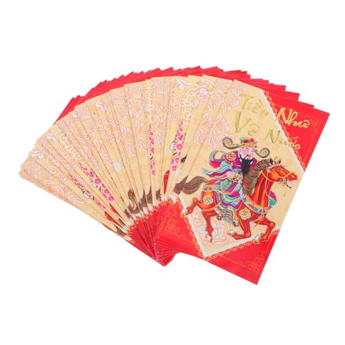 Angoily 60 Stück Rote Umschläge Vietnamesisches Neues Jahr Pferdejahr Lunar Year Geldbeutel Asiatische Neujahrsumschläge Festliche Geschenkverpackung Premium Papier von Angoily