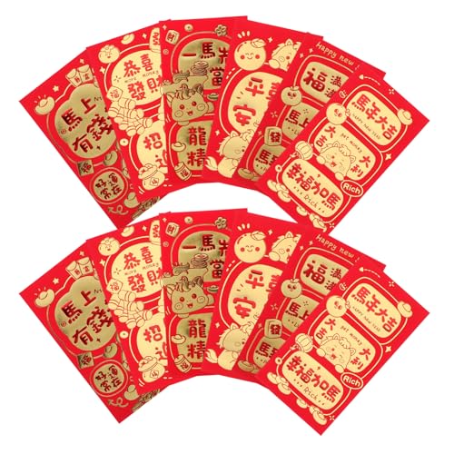 Angoily 60 Stück Rotes Umschlag Pferdemotiv Chinesische Neujahrs-hongbao Geldgeschenk-tüten für Frühlingsfest Hochzeit Vielseitige Papierumschläge für Geldgeschenke Angoily 60 Stück Rotes Umschlag Pferdemotiv Chinesische Neujahrs-hongbao Geldgeschenk-tüten für Frühlingsfest Hochzeit Vielseitige Papierumschläge für Geldgeschenke von Angoily