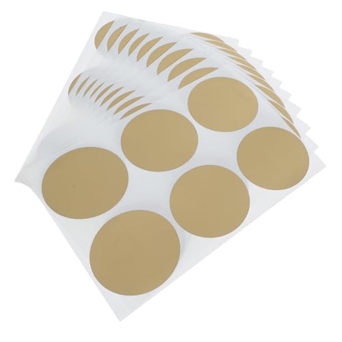 Angoily 60 Stück Rubbelaufkleber Rund Goldene Scratch Off Sticker zum Selbermachen für Lotterielose DIY Projekte Geburtstagsfeiern und Gender Reveal Partys Selbstklebend Vielseitig von Angoily