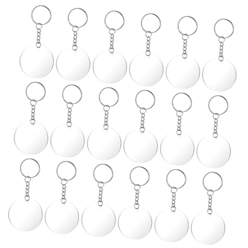 Angoily 60 Stück Teiliges Acryl Schlüsselanhänger Set Transparent Rund mit Blanko Anhängern und Schlüsselringen für DIY Bastelprojekte Glatte Kanten Langlebig als und Zubehör für Taschen Angoily 60 Stück Teiliges Acryl Schlüsselanhänger Set Transparent Rund mit Blanko Anhängern und Schlüsselringen für DIY Bastelprojekte Glatte Kanten Langlebig als und Zubehör für Taschen von Angoily