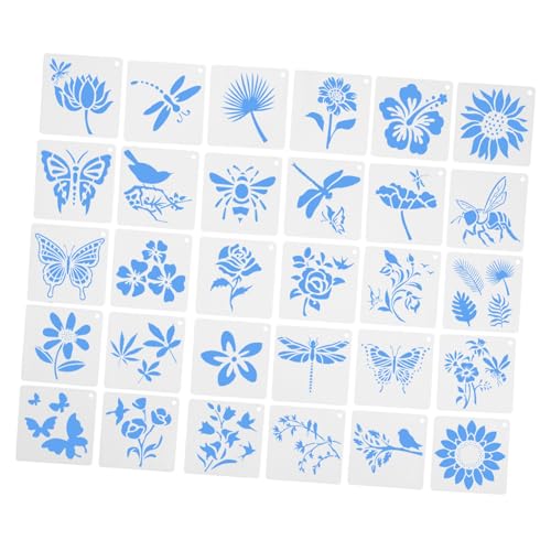 Angoily 60 Stück Teiliges DIY Malvorlagen Flexiblen Wiederverwendbaren Schablonen für Wandmalerei und Bastelprojekte Kunststoff schablonen mit Blumen Schmetterlingsmotiven Leicht zu Angoily 60 Stück Teiliges DIY Malvorlagen Flexiblen Wiederverwendbaren Schablonen für Wandmalerei und Bastelprojekte Kunststoff schablonen mit Blumen Schmetterlingsmotiven Leicht zu von Angoily