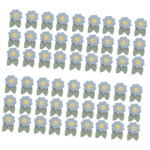 Angoily 60 Stück Teiliges Flower Applikationen Aufbügelbare Bestickte Patches für Kleidung Taschen Handwerk Hochwertige Diy Deko Blau von Angoily