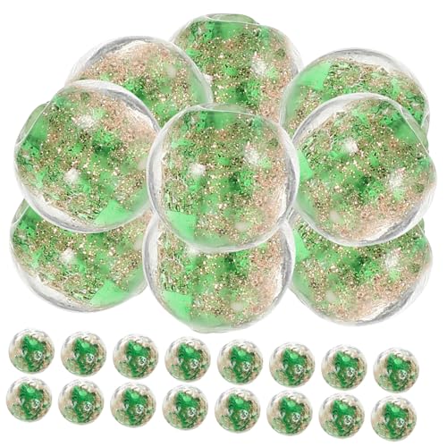 Angoily 60 Stück Teiliges Glasperlen Schmuckherstellung Leuchtende Grüne DIY perlen mit Glatter Oberfläche Langlebig und Hautfreundlich für Armbänder Halsketten Bastelprojekte von Angoily