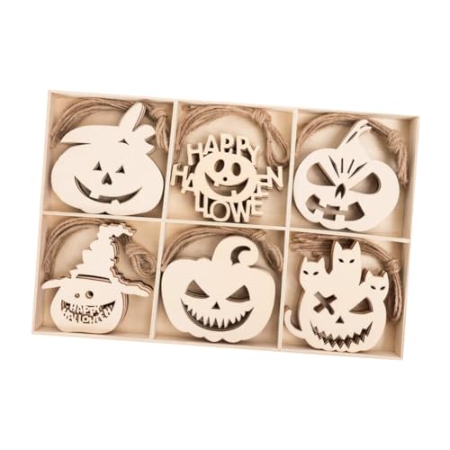 Angoily 60 Stück Teiliges Halloween Holzanhänger Natürliche Holzmaterialien DIY Hängende Dekorationen Langlebig und Sicher für Halloween Party und Kreative Bastelprojekte Angoily 60 Stück Teiliges Halloween Holzanhänger Natürliche Holzmaterialien DIY Hängende Dekorationen Langlebig und Sicher für Halloween Party und Kreative Bastelprojekte von Angoily
