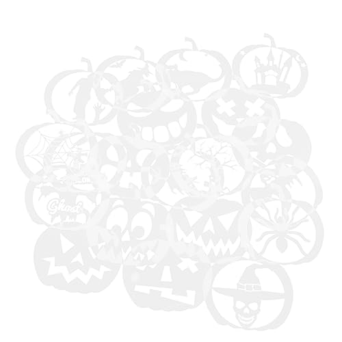Angoily 60 Stück Teiliges Halloween Kürbis Schablonen Vielseitige Malvorlagen für DIY Bastelarbeiten Glatte Oberfläche Hautfreundlich Einfach zu Reinigen für Dekoration von Angoily