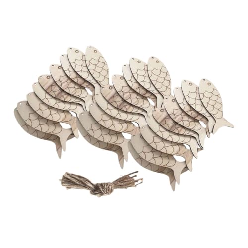 Angoily 60 Stück Teiliges Holzfisch Naturbelassene Bastel Holzfische mit Bohrungen Juteseil zum Bemalen und Aufhängen Vielseitige Diy Dekoration für Sommer Strand und Nautische Angoily 60 Stück Teiliges Holzfisch Naturbelassene Bastel Holzfische mit Bohrungen Juteseil zum Bemalen und Aufhängen Vielseitige Diy Dekoration für Sommer Strand und Nautische von Angoily