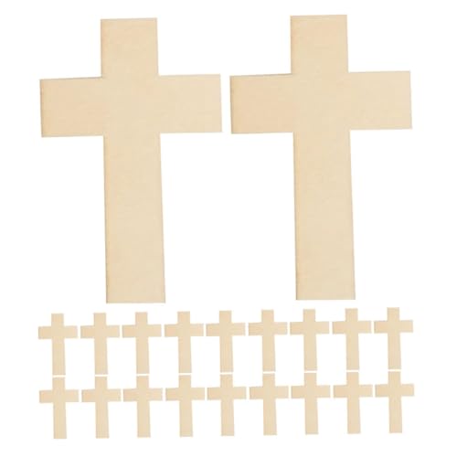 Angoily 60 Stück Teiliges Holzkreuz Zuschnitte aus Naturbelassenem Holz Blanko und Vielseitig für DIY Bastelprojekte Sonntagsschule Kirchen Wohnraumdekoration zum Bemalen und Beschriften von Angoily