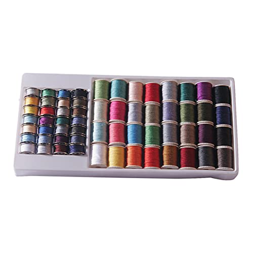 Angoily 60 Stück Teiliges Nähgarn Set Bunten Farben Hochwertiges Nähgarn für Hand und Maschinen Nähprojekte für Stickereien Quilting von Angoily