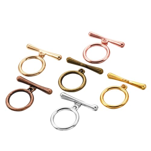 Angoily 60 Stück Teiliges Schmuckverbinder Set Bunte Ot Knebelverschlüsse aus Langlebiger Legierung für DIY Armband Halskette Schmuckherstellung Leicht und Elegant Zubehör von Angoily