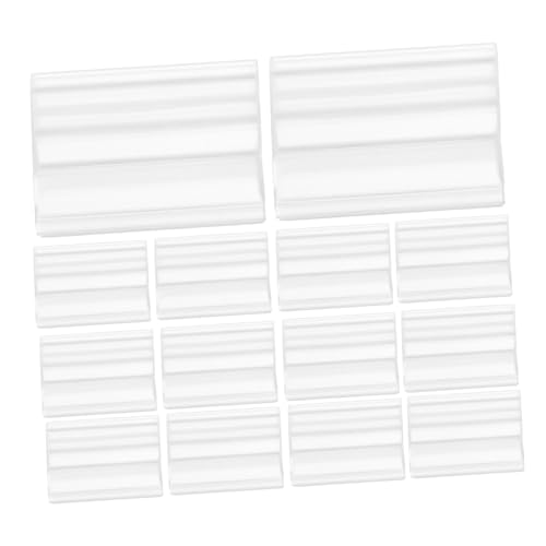 Angoily 60 Stück Teiliges Transparente Schildhalter Clips Klarer Namensschild Halter für Drahtregale Minimalistisches Design Vielseitig Einsteckbare Etikettenhalter für Ladendisplays von Angoily