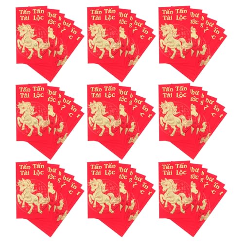 Angoily 60 Stück Vietnamesische Rote Geldumschläge 2026 Frühlingsfest Bargeldtasche Für Pferdejahr Party Hochzeit Chinesisches Neujahrszubehör von Angoily