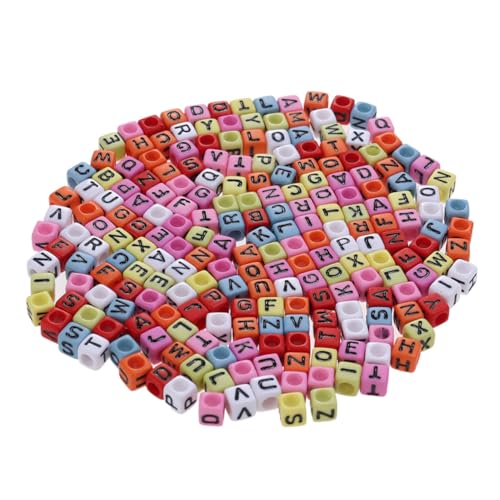 Angoily 600 Stück Buchstabenperlen Quadratisch Bunte Acrylperlen mit Großem für Armbänder Schmuckherstellung DIY Schlüsselanhänger Halsketten Bastelperlen Angoily 600 Stück Buchstabenperlen Quadratisch Bunte Acrylperlen mit Großem für Armbänder Schmuckherstellung DIY Schlüsselanhänger Halsketten Bastelperlen von Angoily
