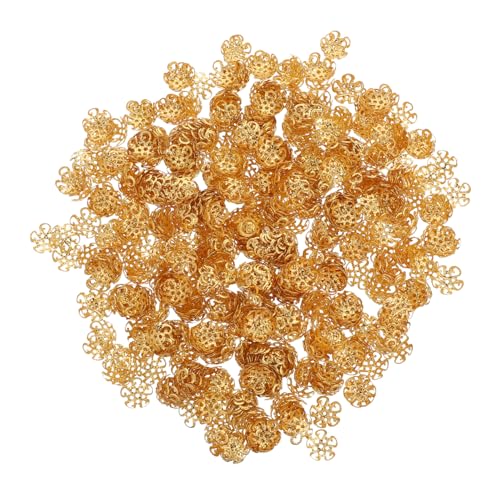 Angoily 600 Stück Metall Perlenkappen mit Filigranem Blumenmotiv Langlebige Endkappen für DIY Schmuckherstellung Geeignet für Armbänder Halsketten und Bastelprojekte Goldfarben Angoily 600 Stück Metall Perlenkappen mit Filigranem Blumenmotiv Langlebige Endkappen für DIY Schmuckherstellung Geeignet für Armbänder Halsketten und Bastelprojekte Goldfarben von Angoily