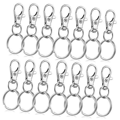 Angoily 60Sätze Schlüsselanhänger Mit Drehbarem Hakenclip Clips Für Schlüsselbund Lanyards Und DIY Bastelprojekte Ring Zubehör von Angoily