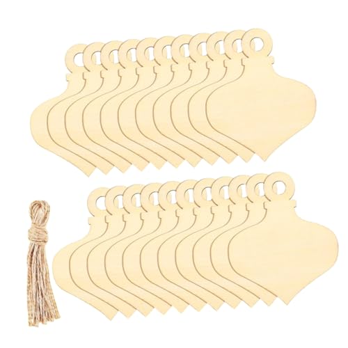 Angoily 60Stücke Hängende Holzscheiben Leere Anhänger Ornamente Hochwertigem Holz für DIY Projekte und Glatt Geschliffen und Langlebig von Angoily