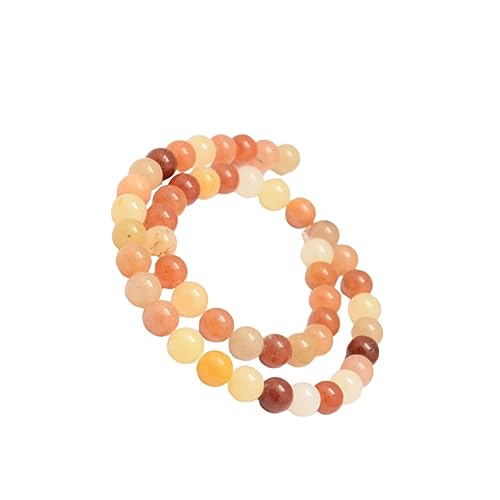 Angoily 63 Stk Runde Natursteinperlen DIY Bastelmaterial für Schmuckherstellung Einfarbig Kreative Zubehör für Armbänder Ohrringe und Mehr von Angoily