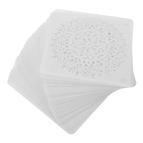Angoily 64 Stück Teiliges Mandala Schablonen aus Langlebigem Material Wiederverwendbare DIY Malvorlagen für Wand Möbel Stoff und Stein für Kreative Malerei Airbrush und Bastelprojekte zu von Angoily