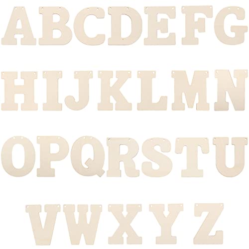 Angoily 66 Stück Holzbuchstaben Teiliges für Diy Projekte Dekorative Holzscheiben zum Malen und Basteln für Kreative Dekorationen und Eltern Aktivitäten von Angoily