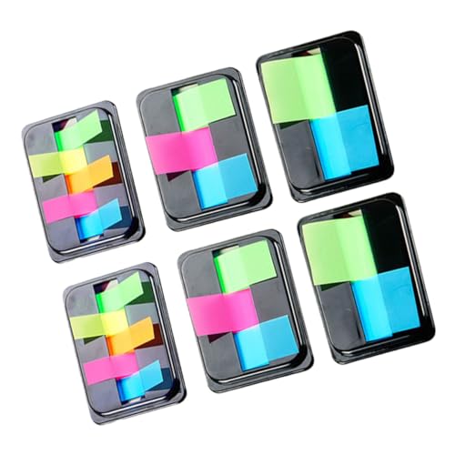 Angoily 6Boxen Neonfarbene Haftnotizen Tabs aus Langlebigem Kunststoff Selbstklebend Farbige Seitenmarkierungen für Bücher Dokumente Lesezeichen und Büroorganisation Angoily 6Boxen Neonfarbene Haftnotizen Tabs aus Langlebigem Kunststoff Selbstklebend Farbige Seitenmarkierungen für Bücher Dokumente Lesezeichen und Büroorganisation von Angoily