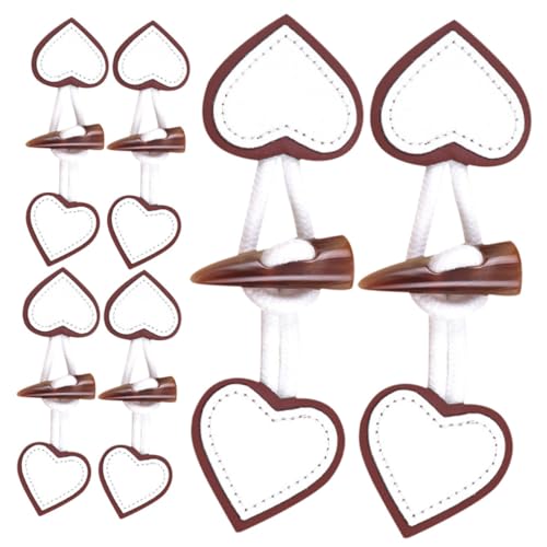 Angoily 6Paare Vintage Lederknöpfe für Kleidung Retro Umschaltknöpfe Horn für Mantel Jacke und DIY Projekte Hochwertige Dekorative Knöpfe für Gestalten von Angoily