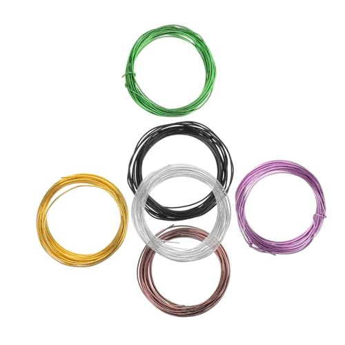 Angoily 6Rollen Farbiger Aluminiumdraht für DIY Projekte Flexibler Basteldraht für Schmuck Blumenarrangements Angoily 6Rollen Farbiger Aluminiumdraht für DIY Projekte Flexibler Basteldraht für Schmuck Blumenarrangements von Angoily