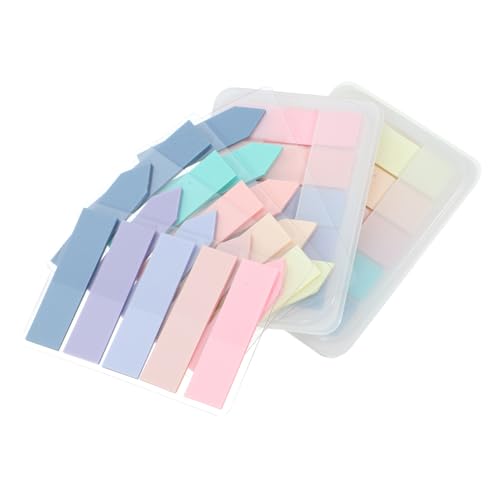Angoily 6Sätze Farbige Haftnotizen Klebrige Indexregisterkarten Professionelle Highlight Strips für Büro und Schule Transparente Notizzettel Markieren und Hervorheben von Angoily