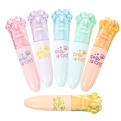 Angoily 6Stücke Cartoon Textmarker für Marker Lustigen Designs für Scrapbooking und Schulbedarf Leuchtende für Kreative Projekte von Angoily
