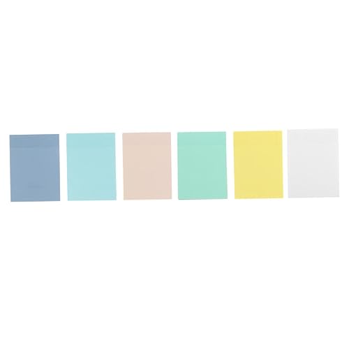 Angoily 6Stücke Kunststoffmemo Pads Multifunktionshafte Notizen Selbstklebende Haftnotizen für Schule Büro und Zuhause für Listen von Angoily