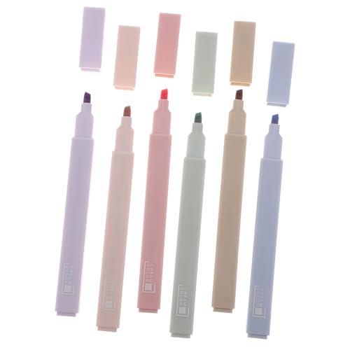 Angoily 6Stücke Schräg Kopf Markierungsstifte Fluoreszierende Textmarker für Bürobedarf Pastell Highlight Marker für Notizen und Zeichnungen Angoily 6Stücke Schräg Kopf Markierungsstifte Fluoreszierende Textmarker für Bürobedarf Pastell Highlight Marker für Notizen und Zeichnungen von Angoily