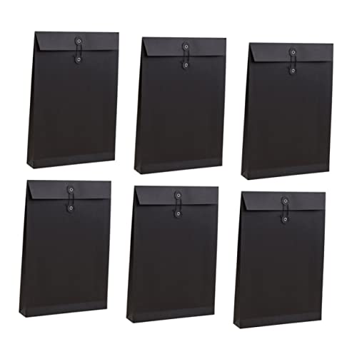 Angoily 6Stücke Schwarze Dokumententaschen Vielseitige Papierorganisatoren Für Bürobedarf Geschenkverpackung Für Reisen Leicht Und Langlebig von Angoily