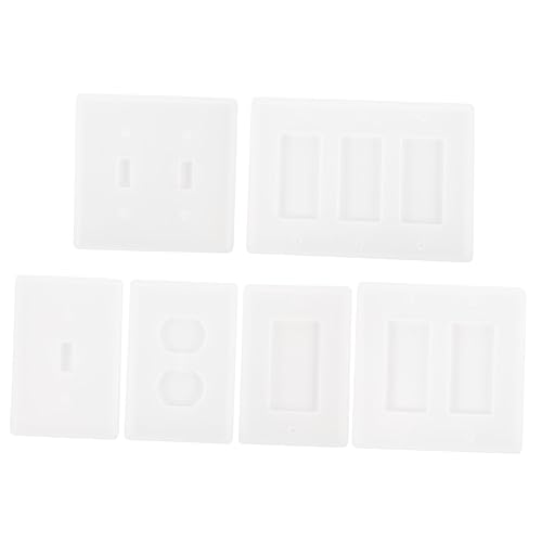 Angoily 6Stücke Silikonform Für Lichtschalter Und Steckdosen Kristalltropfen Epoxidharz Gussformen Für DIY Projekte Vielseitige DIY Formen Verschiedenen Designs von Angoily