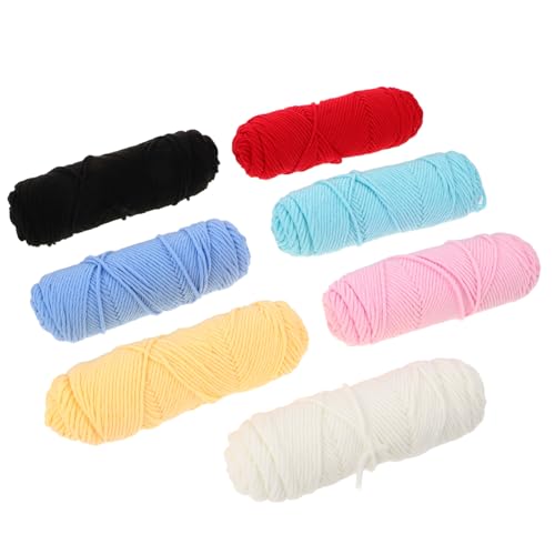 Angoily 7 Rollen Buntes Garn Zum Häkeln, Handstricken, Häkelgarn, Milchbaumwollgarn-set Zum Häkeln Von Pullovern, Mützen, Socken, Decken Angoily 7 Rollen Buntes Garn Zum Häkeln, Handstricken, Häkelgarn, Milchbaumwollgarn-set Zum Häkeln Von Pullovern, Mützen, Socken, Decken von Angoily