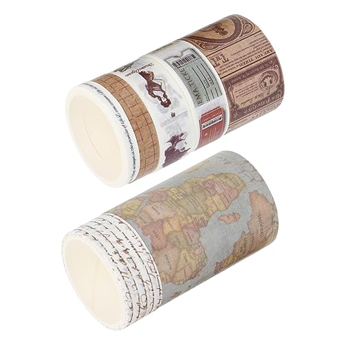 Angoily 7 Rollen Washi Tape Dekoratives Klebeband für Scrapbooking und Journaling Wiederverwendbar Handreißbar Stilvolle Designs für Diy Dekorationen Geschenkidee für und Familie von Angoily