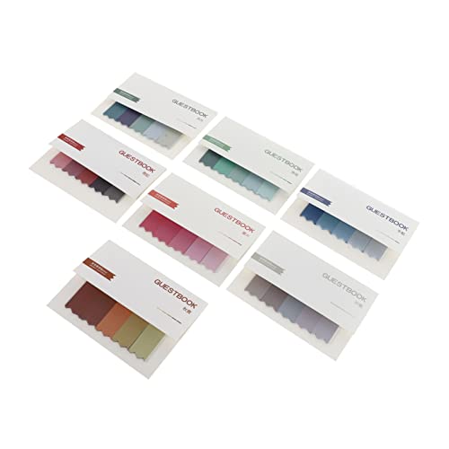 Angoily 7 Sätze Kreative Gradient Haftnotizen Selbstklebende Memo Sticker Verschiedenen Farben für Schule Büro und Zuhause für Notizen Markierungen und Organisation von Angoily
