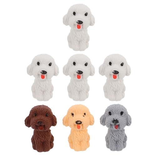 Angoily 7 Stück Netter Hund Radiergummi Ästhetische Radiergummis Kreativer Süßer Radiergummi Süße Schulsachen Entzückende Radiergummis Kawaii Eraser Cartoon -radiergummi Tpr von Angoily