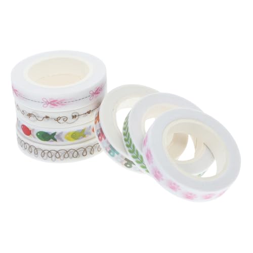 Angoily 7 Stück Teiliges DIY Washi Tape Bunten Farben Dekoratives Klebeband für Projekte pro Einfach Abziehbar für Journaling und Bastelarbeiten Angoily 7 Stück Teiliges DIY Washi Tape Bunten Farben Dekoratives Klebeband für Projekte pro Einfach Abziehbar für Journaling und Bastelarbeiten von Angoily