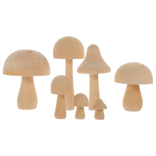 Angoily 7 Stück Teiliges Mini Holzpilzen Unbehandelte Holzfiguren für DIY Bastelprojekte für Wohnungsdeko für Feste und Gartenverschönerung Angoily 7 Stück Teiliges Mini Holzpilzen Unbehandelte Holzfiguren für DIY Bastelprojekte für Wohnungsdeko für Feste und Gartenverschönerung von Angoily