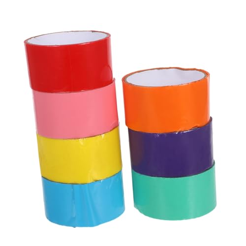 Angoily 7 Stück Teiliges Regenbogen Klebeband Stark Haftende Bunte Klebebänder für DIY Bastelprojekte Stressabbau und Sensorische Spielzeuge Vielseitig für Erwachsene von Angoily