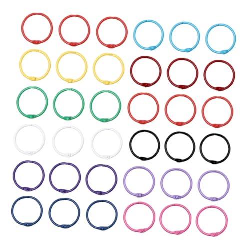 Angoily 70 Stück Schlüsselanhänger Schlüsselbund schwer Ausweis Reifen Bezeichner machen Form Ringclips Papierringe aus Metall Ringe für Karteikarten loser Blattring Buchbinderringe Angoily 70 Stück Schlüsselanhänger Schlüsselbund schwer Ausweis Reifen Bezeichner machen Form Ringclips Papierringe aus Metall Ringe für Karteikarten loser Blattring Buchbinderringe von Angoily