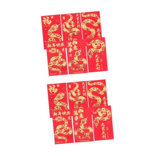 Angoily 72 Stck. Teiliges Chinesische Neujahrs Geschenkumschläge Jahr der Schlange Festliche Rote Papierumschläge mit Leuchtenden Farben Traditionelle Dekoration für Frühlingsfest und Angoily 72 Stck. Teiliges Chinesische Neujahrs Geschenkumschläge Jahr der Schlange Festliche Rote Papierumschläge mit Leuchtenden Farben Traditionelle Dekoration für Frühlingsfest und von Angoily