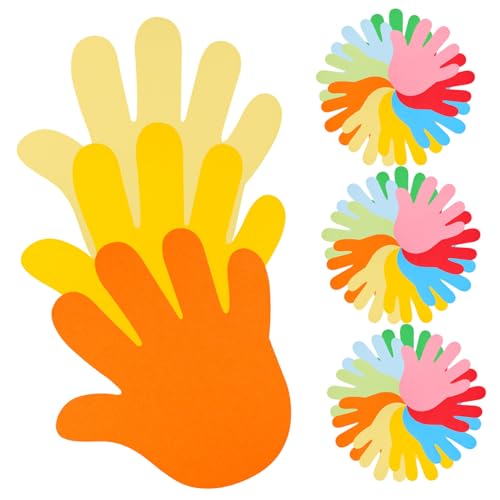 Angoily 72 Stück Bunte Handabdruck Papierausschnitte Kreative DIY Bastelsets für Themenfeiern Schulprojekte und Wanddekorationen Angoily 72 Stück Bunte Handabdruck Papierausschnitte Kreative DIY Bastelsets für Themenfeiern Schulprojekte und Wanddekorationen von Angoily