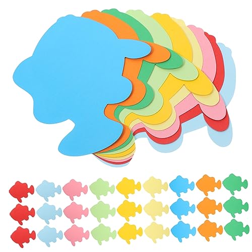 Angoily 72 Stück Dekoration aus Papierschnitt Fischausschnitte aus Papier Dekorationen klein Pastell papierschere decoupage zarte Tapetenausschnitte Schulpapierausschnitte Papierstau von Angoily