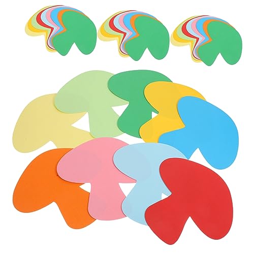 Angoily 72 Stück Farbpapier Pilze geformt Süßes Ausschnitt Papier Papierpilzformen kreativpapier papierschere Pilzmodellierungspapierausschnitte Wanddekorationen für die Schule von Angoily