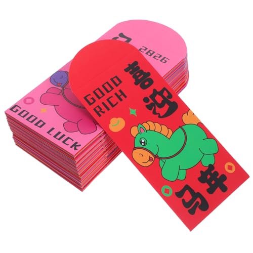 Angoily 72 Stück Frühlingsfest Rote Umschläge Jahr Des Pferdes Dickes Papier Festliches Design Chinesische Neujahrs-hongbao für Familie und Unternehmen Angoily 72 Stück Frühlingsfest Rote Umschläge Jahr Des Pferdes Dickes Papier Festliches Design Chinesische Neujahrs-hongbao für Familie und Unternehmen von Angoily