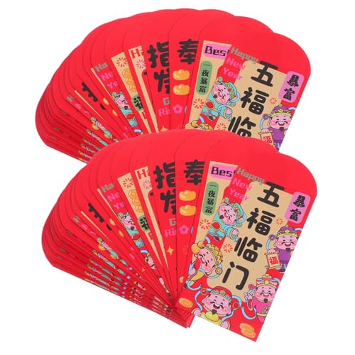 Angoily 72 Stück Jahr Des Pferdes Rote Umschläge Chinesische Glücksgeldumschläge für Lunar Year und Frühlingsfest Traditionell Bedruckte Papierumschläge für Neujahrsfeiern Angoily 72 Stück Jahr Des Pferdes Rote Umschläge Chinesische Glücksgeldumschläge für Lunar Year und Frühlingsfest Traditionell Bedruckte Papierumschläge für Neujahrsfeiern von Angoily