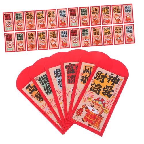 Angoily 72 Stück Jahr Des Pferdes Rote Umschläge Chinesische Neujahrs-geldbeutel aus Dickem Papier Reißfest für Frühlingsfest Hochzeit Geburtstag Vielseitige Hong Bao Geschenkumschläge Angoily 72 Stück Jahr Des Pferdes Rote Umschläge Chinesische Neujahrs-geldbeutel aus Dickem Papier Reißfest für Frühlingsfest Hochzeit Geburtstag Vielseitige Hong Bao Geschenkumschläge von Angoily