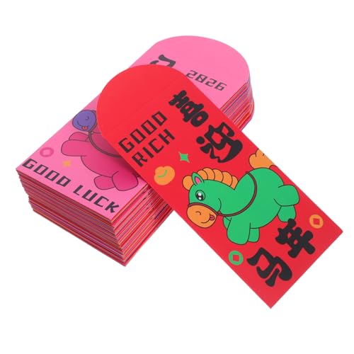 Angoily 72 Stück Teiliges Chinesische Glücksumschläge Jahr Des Pferdes Rote Briefumschläge für Frühlingsfest und Lunar Year mit Hochwertigem Papier und Festlichem Druck für Familie und Angoily 72 Stück Teiliges Chinesische Glücksumschläge Jahr Des Pferdes Rote Briefumschläge für Frühlingsfest und Lunar Year mit Hochwertigem Papier und Festlichem Druck für Familie und von Angoily