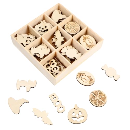 Angoily 72 Stück Teiliges Holzdekor Halloween DIY Handiworks mit Polierten Kanten Distinctive Holzstücke für Kreative Bastelprojekte Gruselige Streudeko und Wohnaccessoires für Erwachsene Angoily 72 Stück Teiliges Holzdekor Halloween DIY Handiworks mit Polierten Kanten Distinctive Holzstücke für Kreative Bastelprojekte Gruselige Streudeko und Wohnaccessoires für Erwachsene von Angoily
